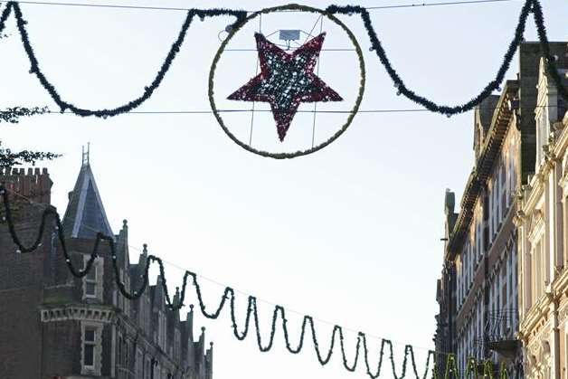 Christmas decorations in Dover