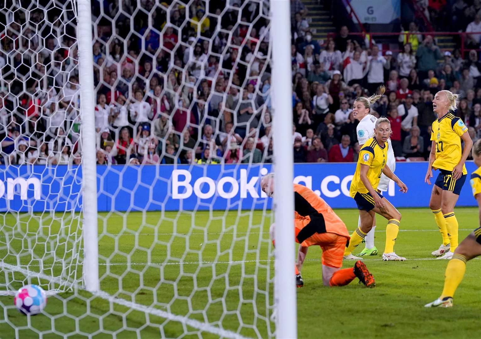 England's Alessia Russo scores their side's third goal of the game during the UEFA Women's Euro 2022 semi-final match at Bramall Lane, Sheffield. Picture: PA / Danny Lawson