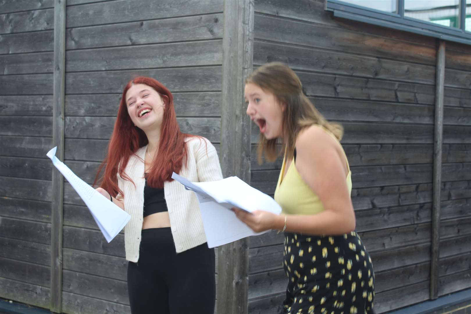 Delight as pupils at Highsted Grammar School for Girls learn their GCSE results at the Sittingbourne school (50185814)