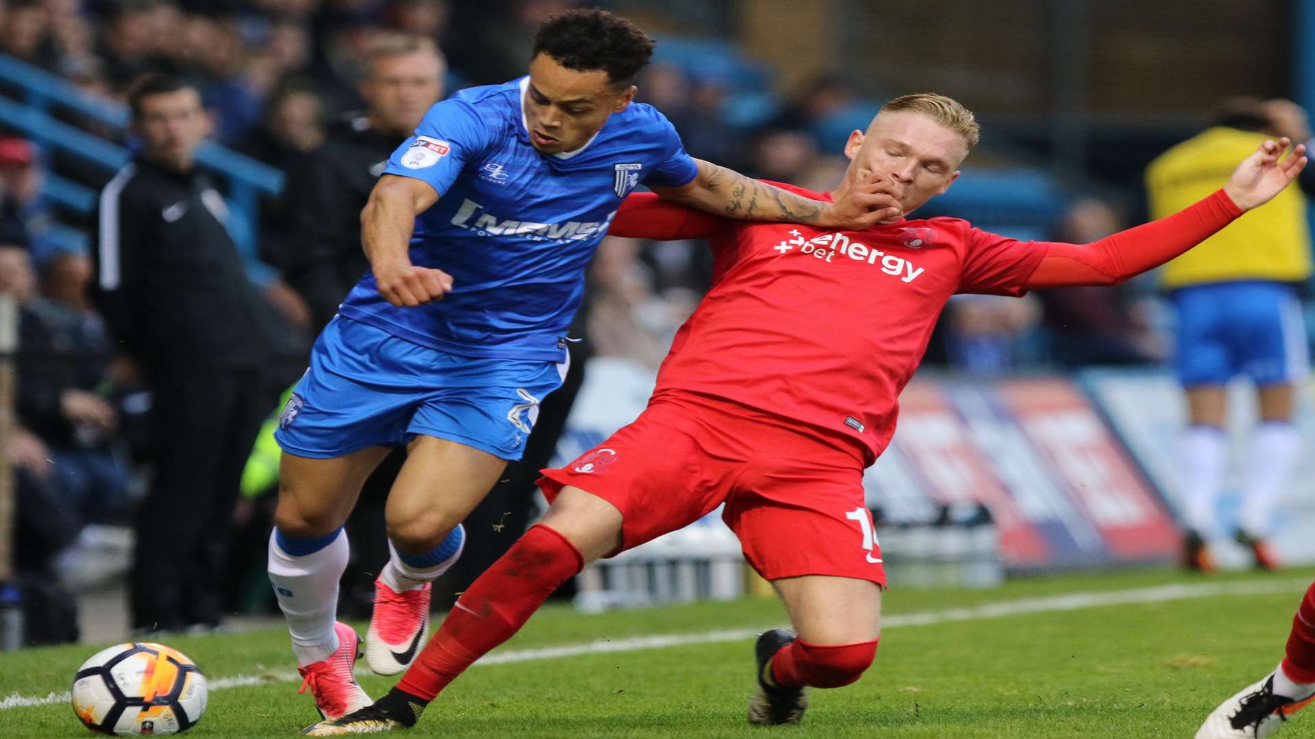 Elliott List takes on the Leyton Orient defence Picture: Andy Jones