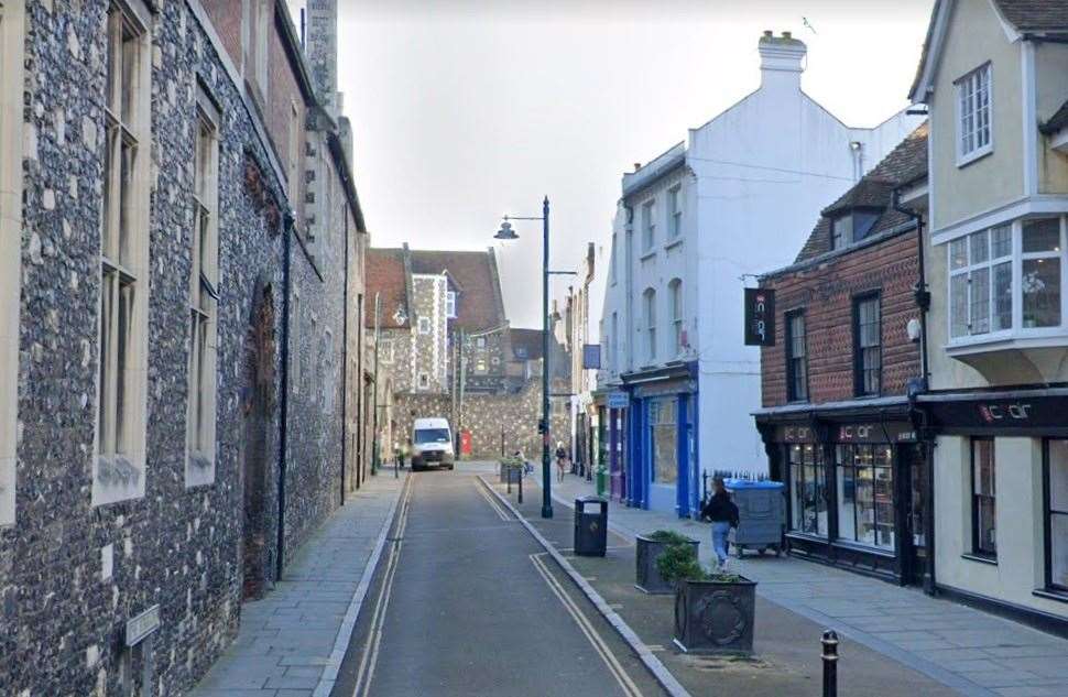 The attack happened in Borough, Canterbury. Picture: Google