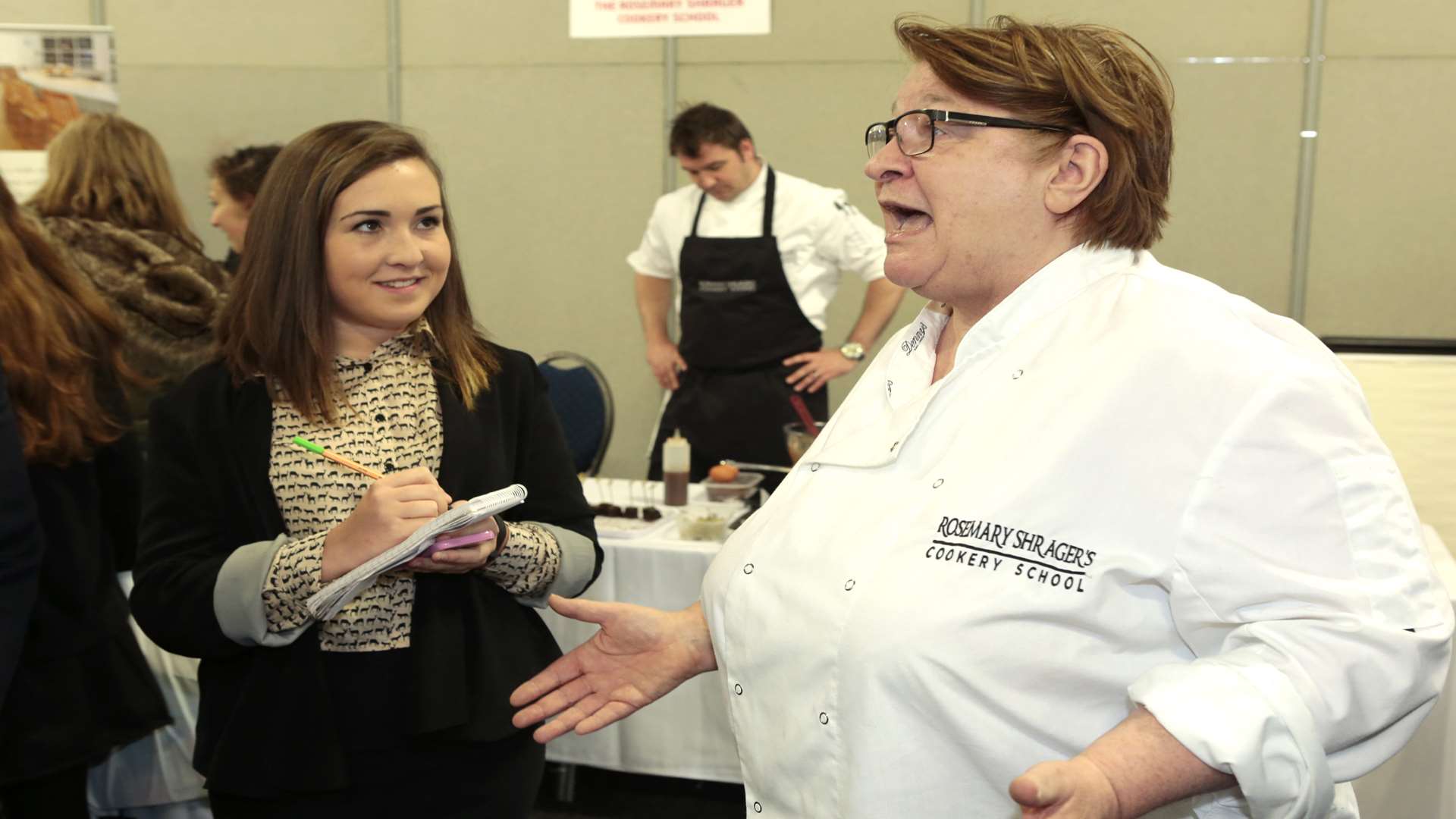 Celebrity chef Rosemary Shrager speaks to KM reporter Josie Hannett, who is an apprentice with the group