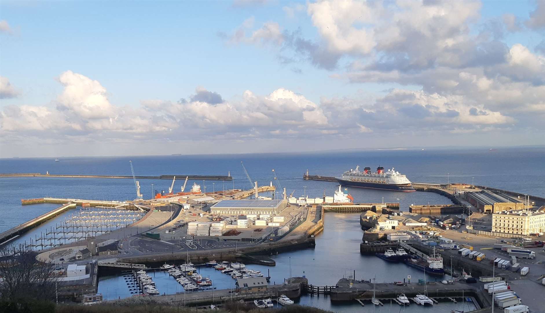 Dover Western Docks yesterday, as it continues to redevelop. Picture: Sam Lennon
