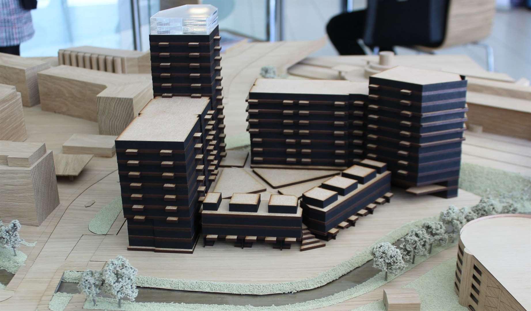 A model was displayed at a public consultation last year showing the scheme. Picture: Jeff Sims