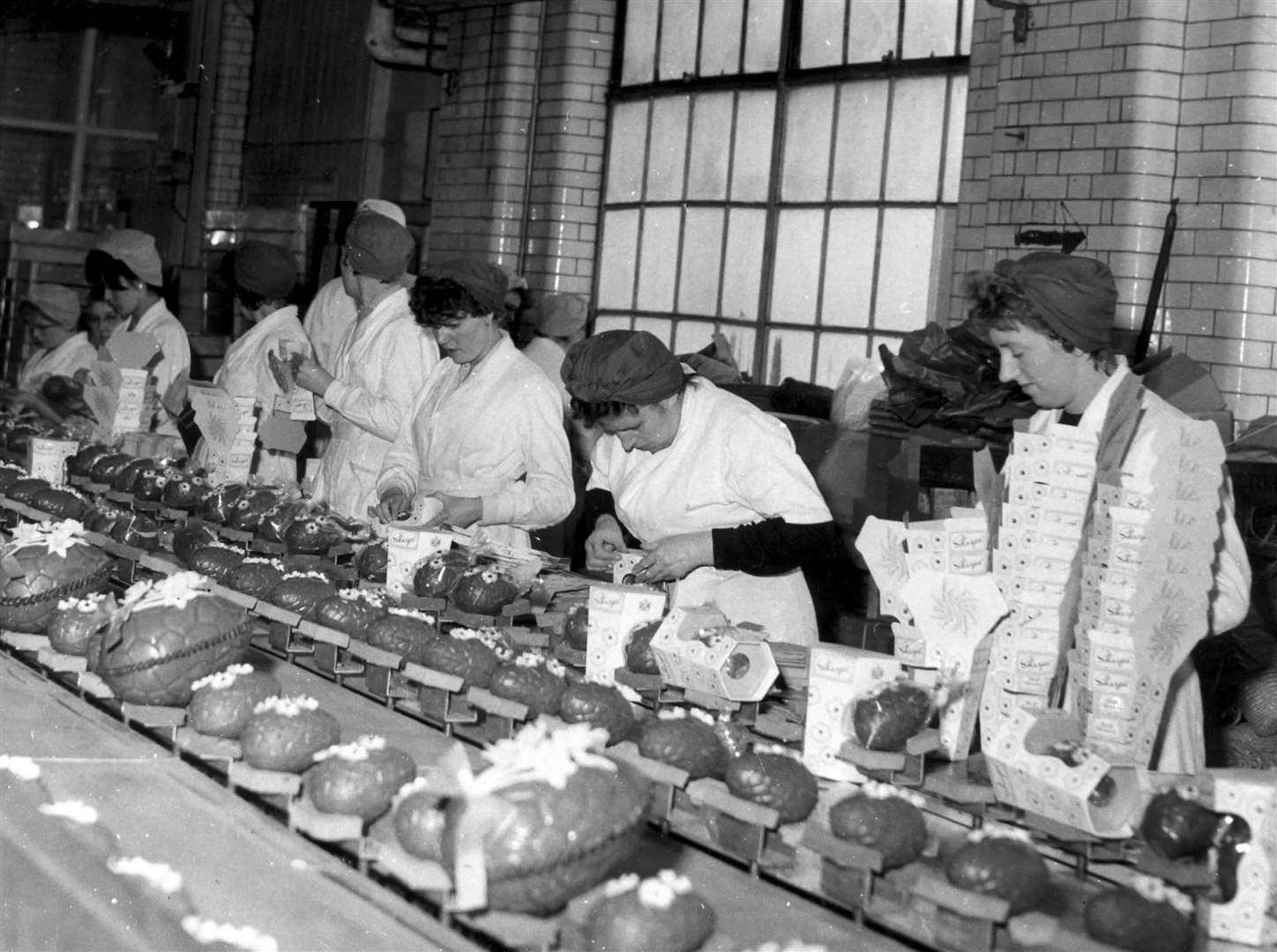 The production line at the Sharps toffee factory in Maidstone