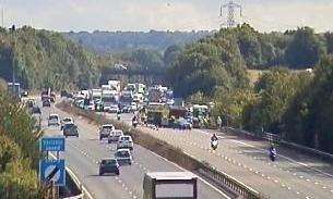 The crash scene. Picture: Highways England
