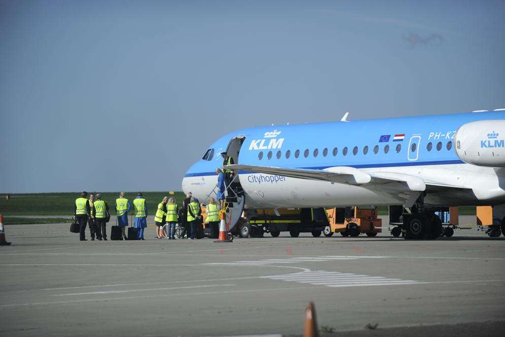 The KLM flight's last moments on the Manston airstrip