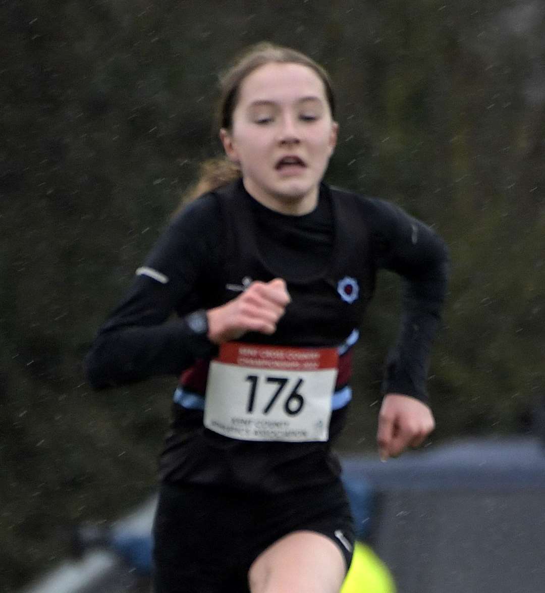 Megan Slattery in the under-13 race for Blackheath & Bromley Harriers. Picture: Barry Goodwin (54151803)