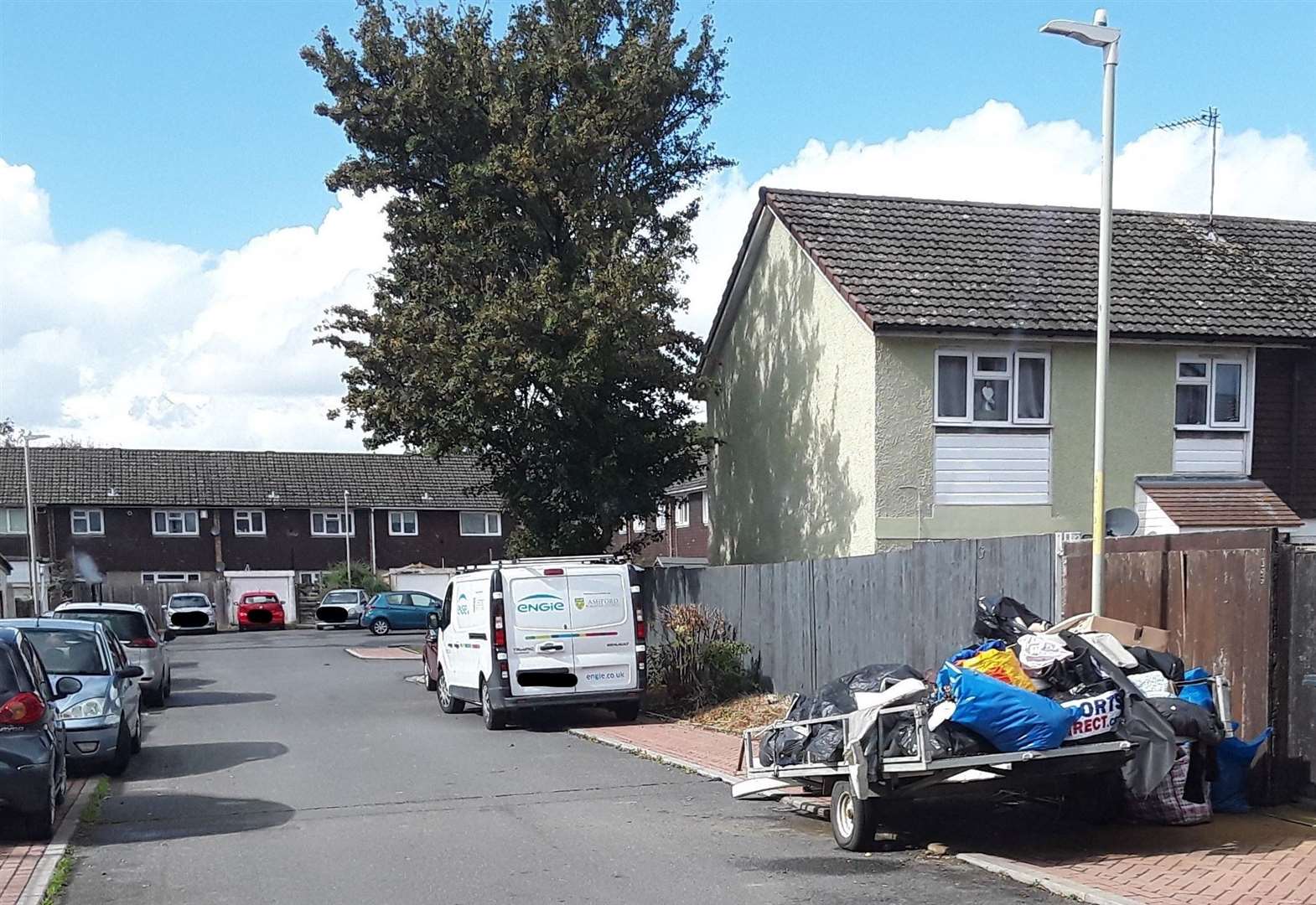 The trailer of waste left in Kilndown Close. Photo: Ashford Borough Council