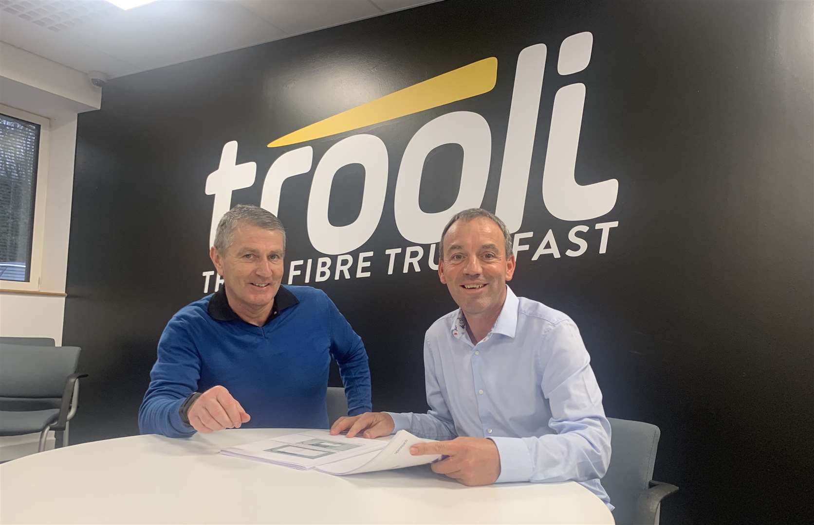 Trooli chief executive Andy Conibere, right, with company CFO Ashley Atkins at the firm's Kings Hill office