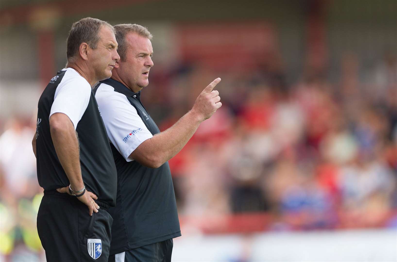 Assistant Mark Patterson and Steve Lovell at Accrington Picture: Ady Kerry