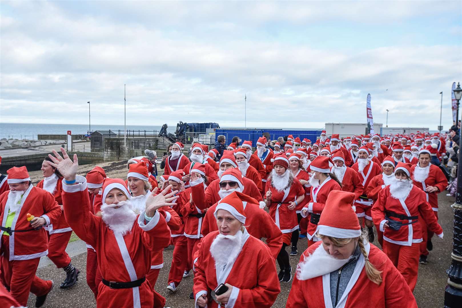 Hundreds gather for Santas on the Run! in Herne Bay