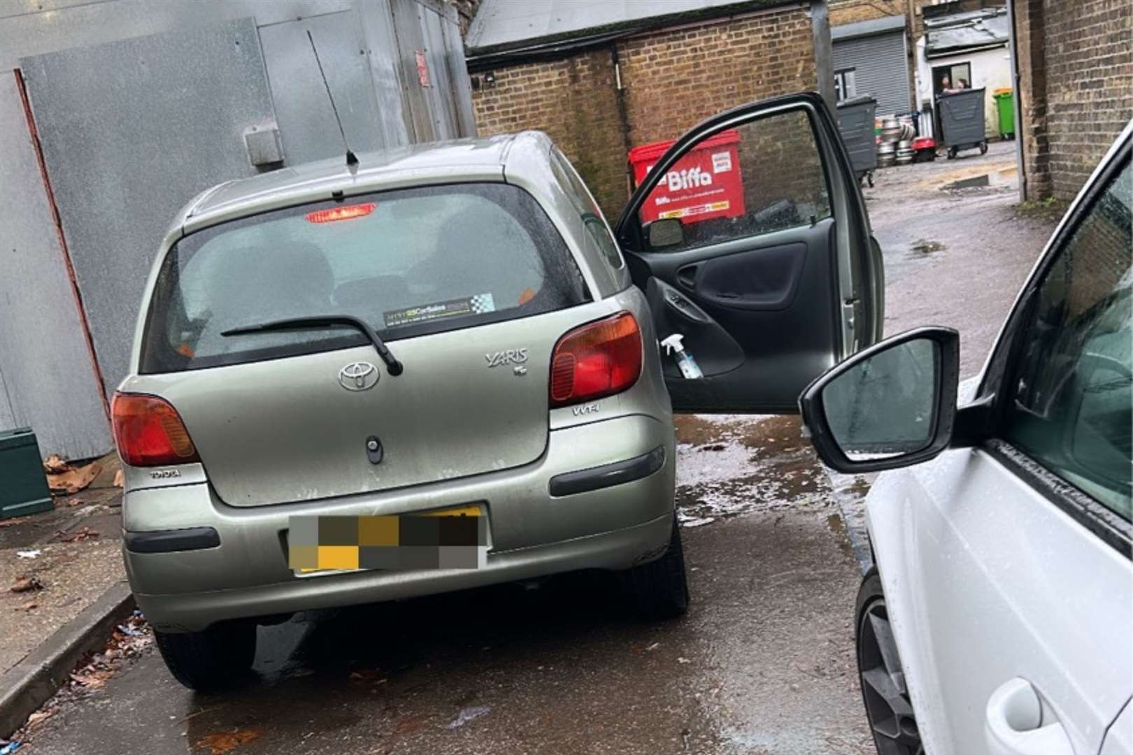 The Toyota Yaris was pulled over in Dartford after being spotted with faulty brake lights. Photo: Kent Police RPU