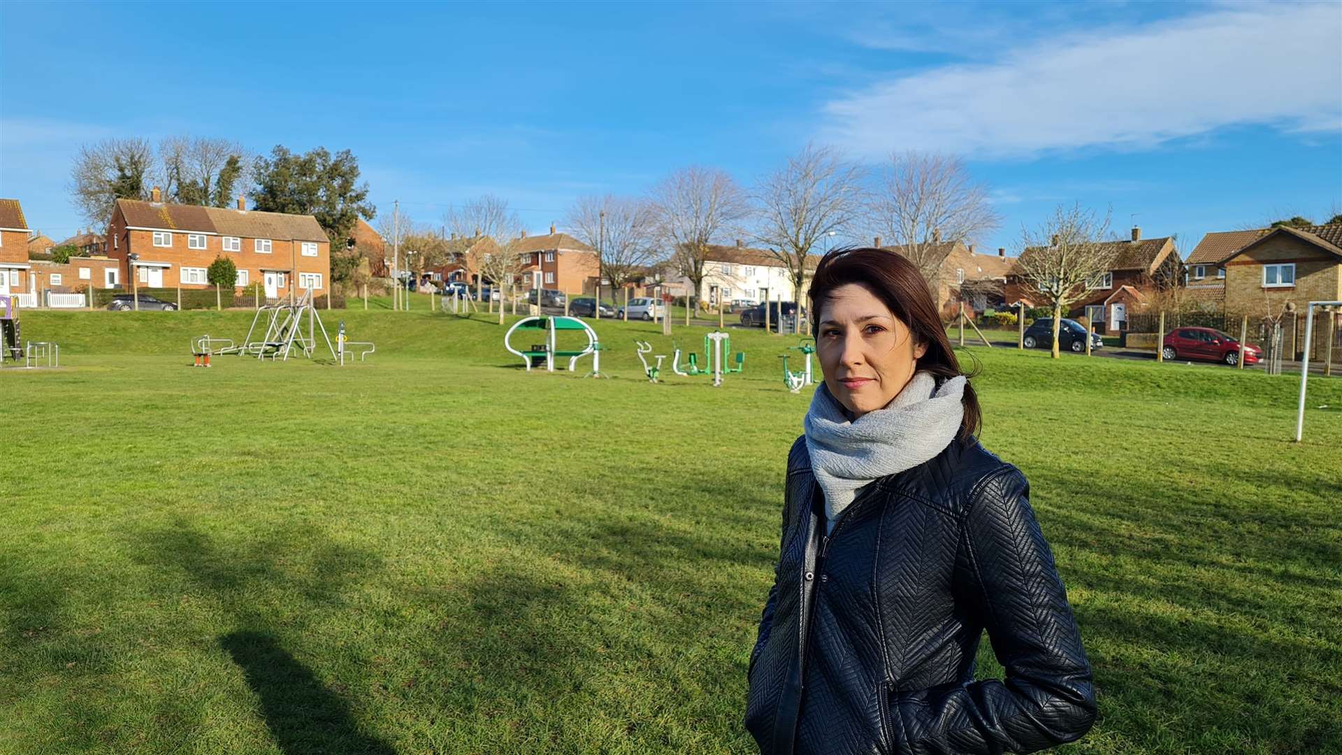 Cllr Louise Harvey-Quirke at the Sturry recreation ground