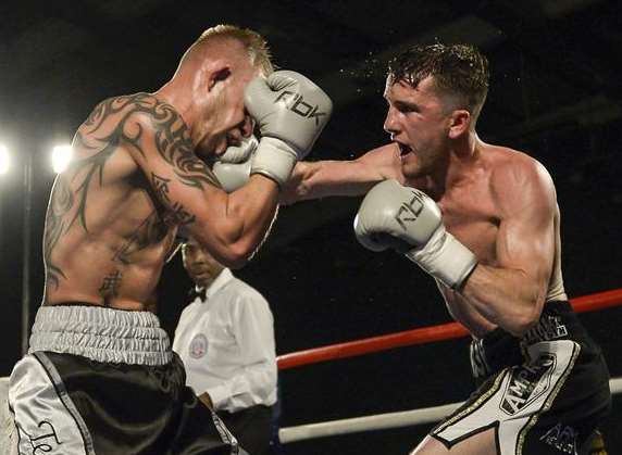 Adam Dingsdale, in action against Fonz Alexander Picture: Ady Kerry