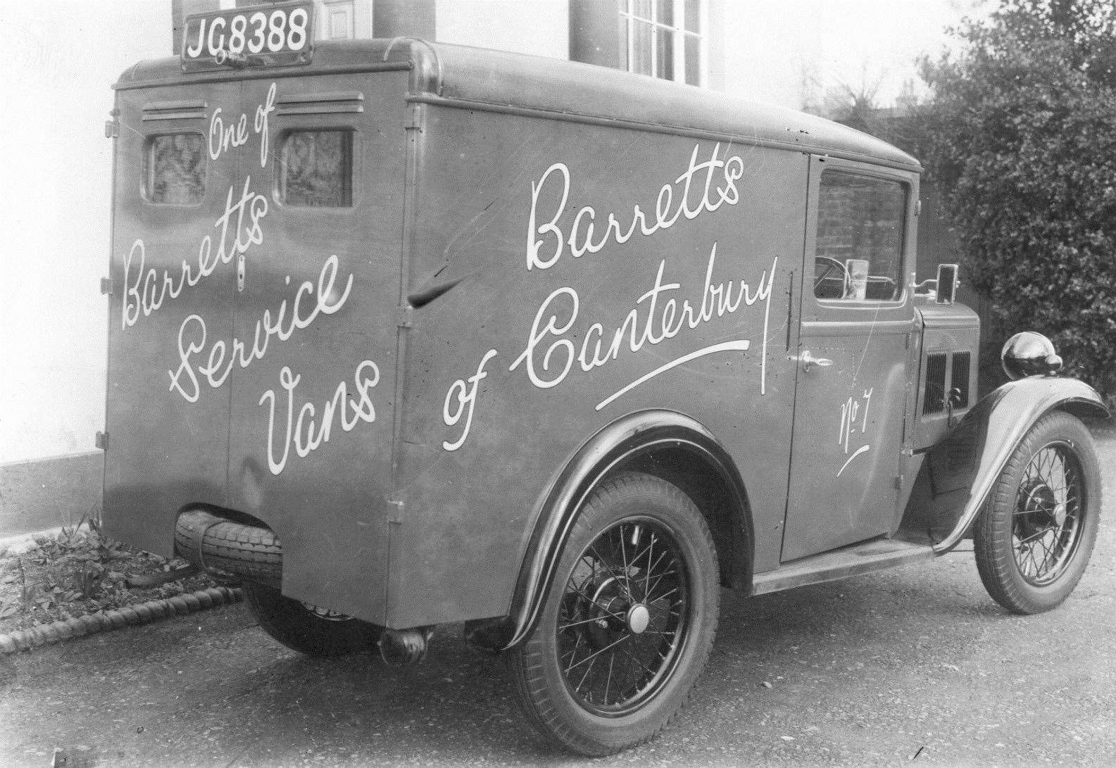 An Austin 7, one of the early Barretts fleet which made deliveries in the 1920s and 30s. Pic: Barretts