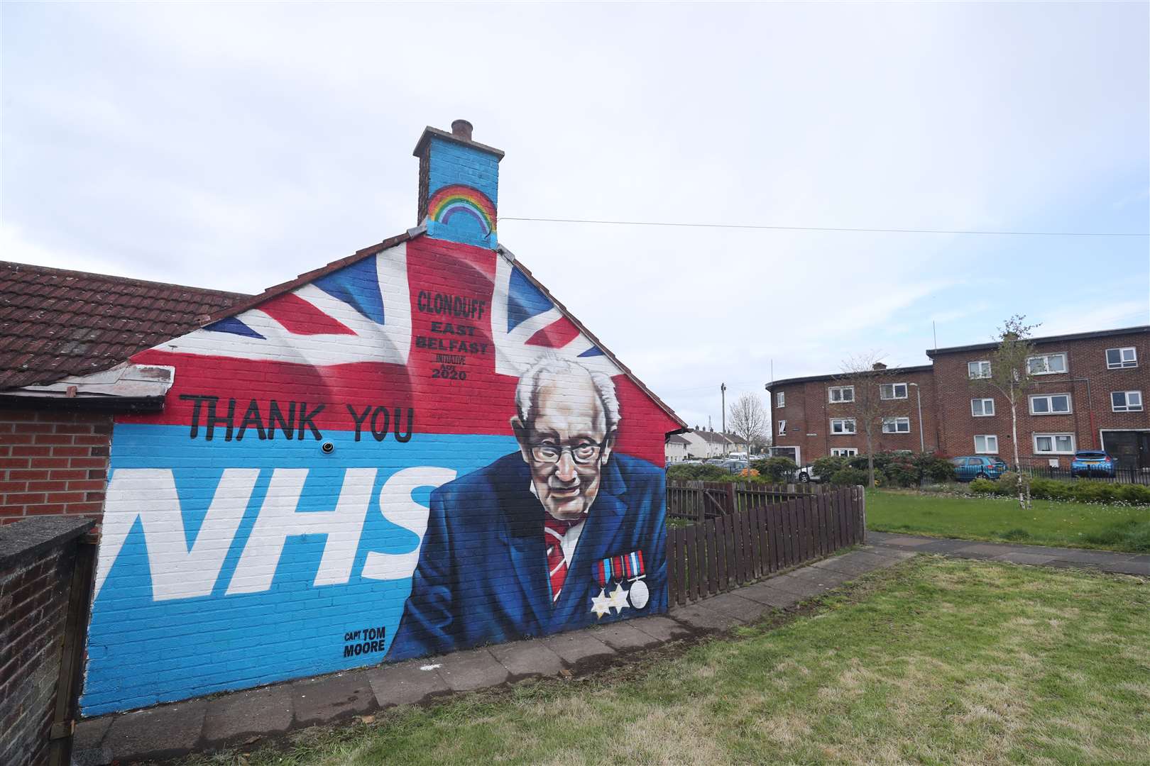 He wasn’t the only one – this striking effort is in Clonduff, east Belfast (Niall Carson/PA)