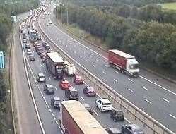 There are huge queues on the M25. Picture: Highways England