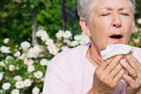 A woman with hay fever