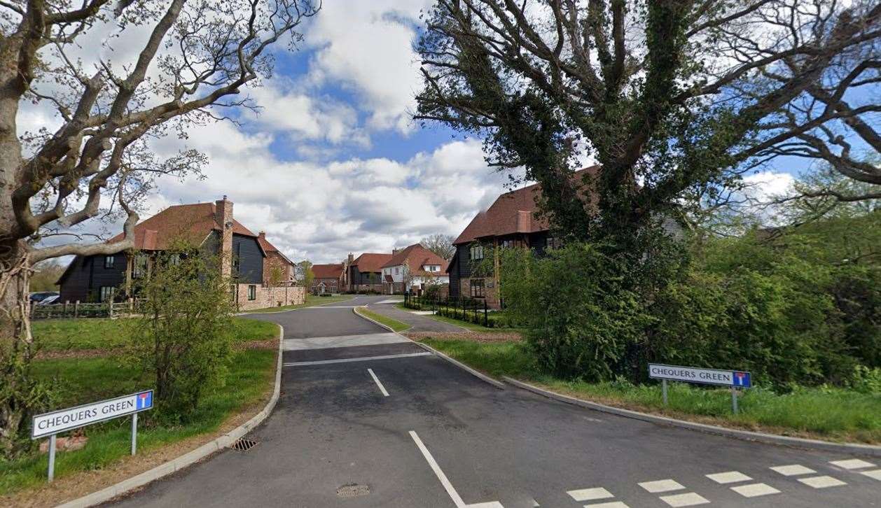 The incident happened on land behind Chequers Green in Shadoxhurst. Picture: Google Street View