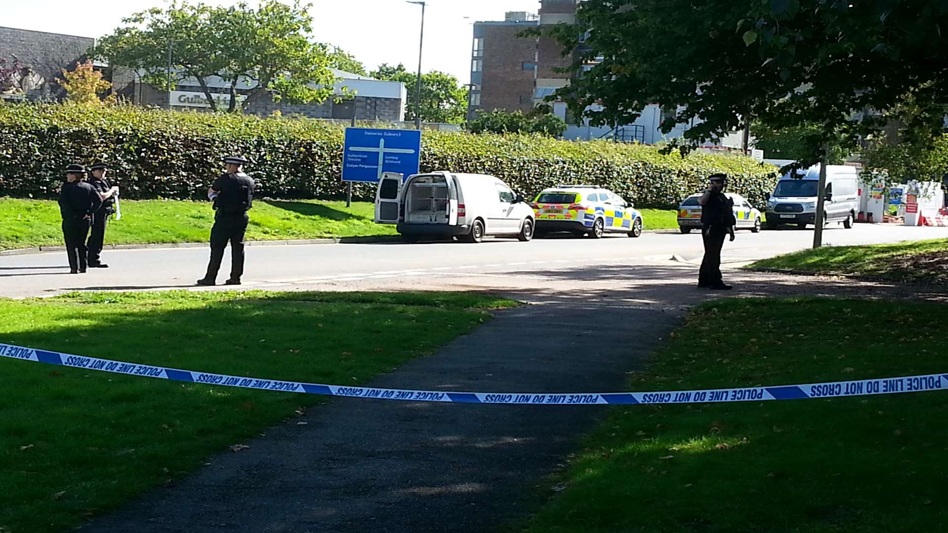 Areas of the university have been cordoned off