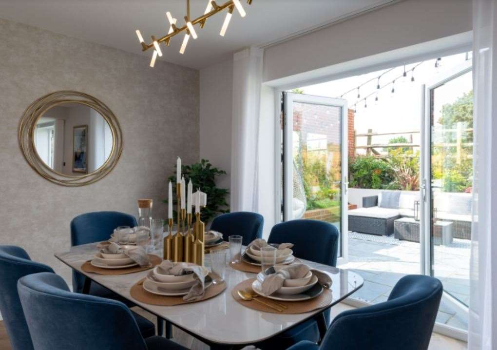 A dining room one of the Lydden Hills houses. Picture: Pentland Homes