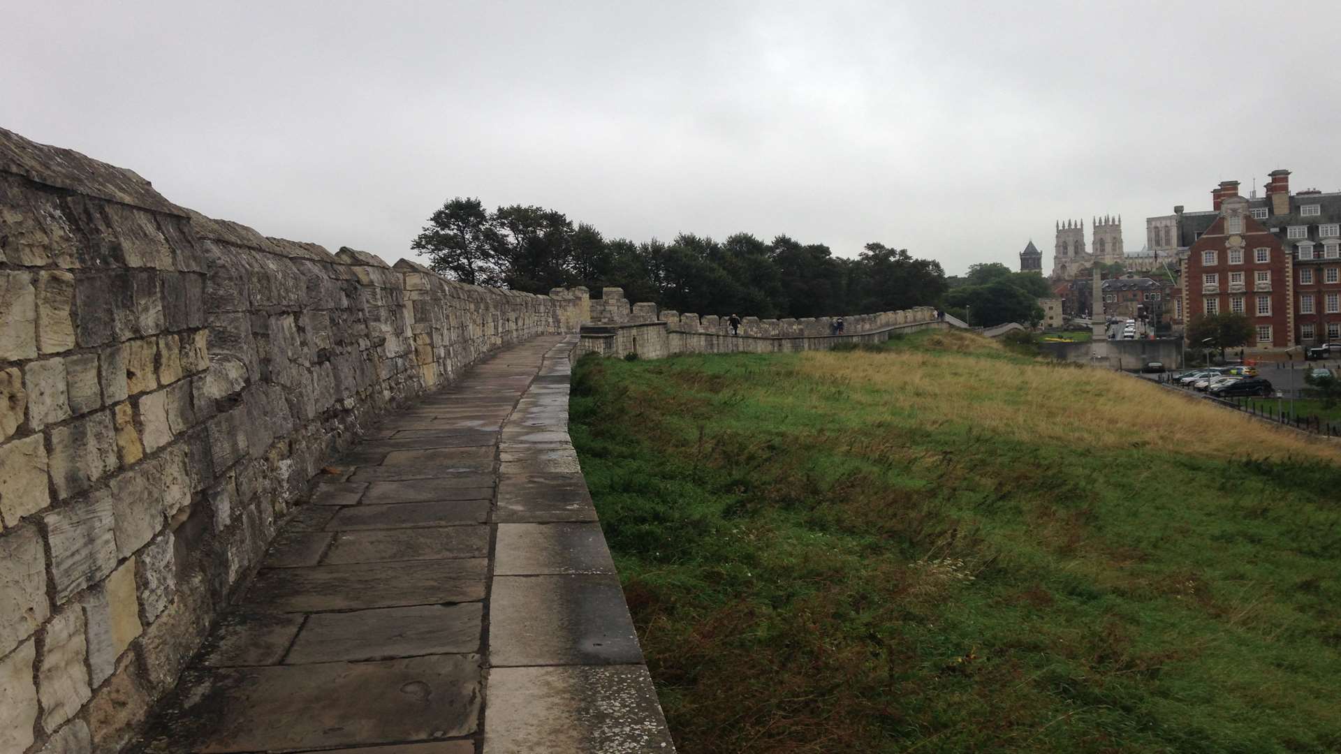 The famous York city walls.