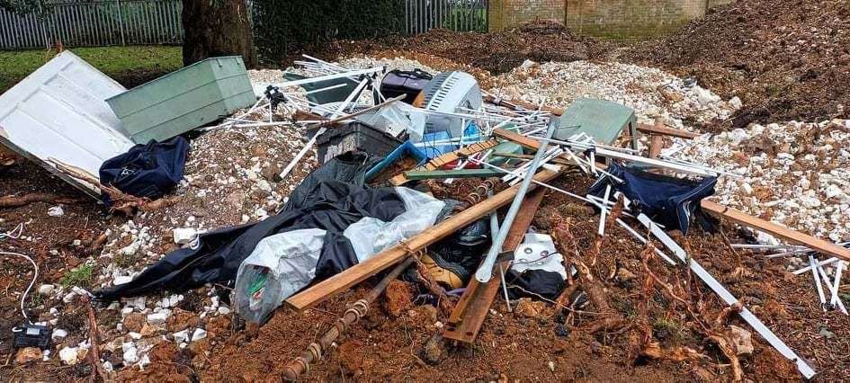 The first lot of rubbish was found at Maidstone Road Cemetery on December 28