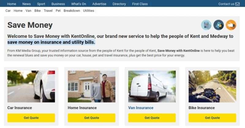 Save Money with KentOnline is here to help the people in Kent and Medway find the best options for insurance and utility bills.