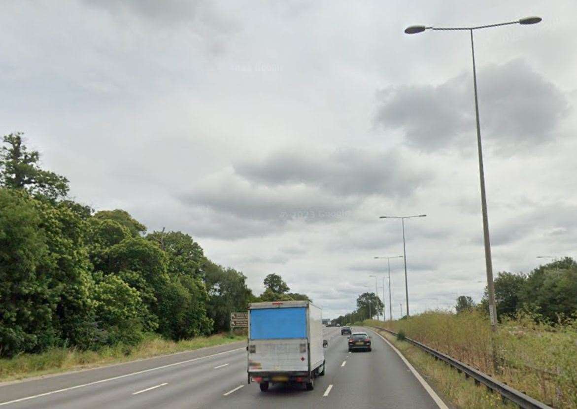 The assault allegedly happened along the A2 near Gravesend. Picture: Google