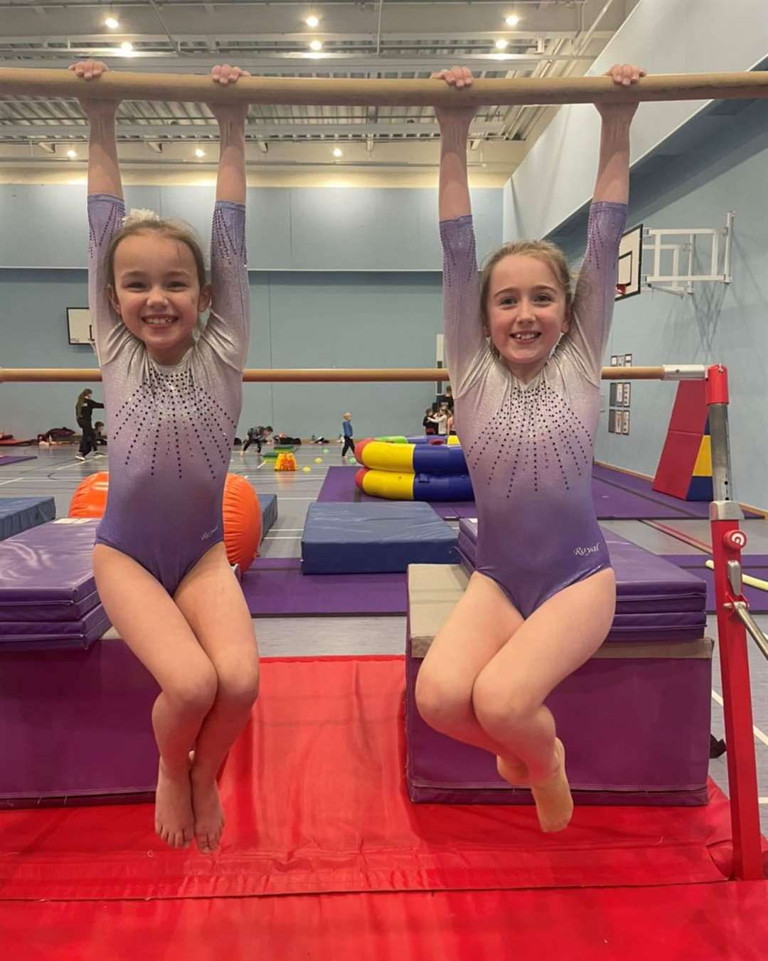 DLJ has more than 600 young gymnasts, including Emily (left) and Bella (right). Picture: DLJ Gymnastics Club