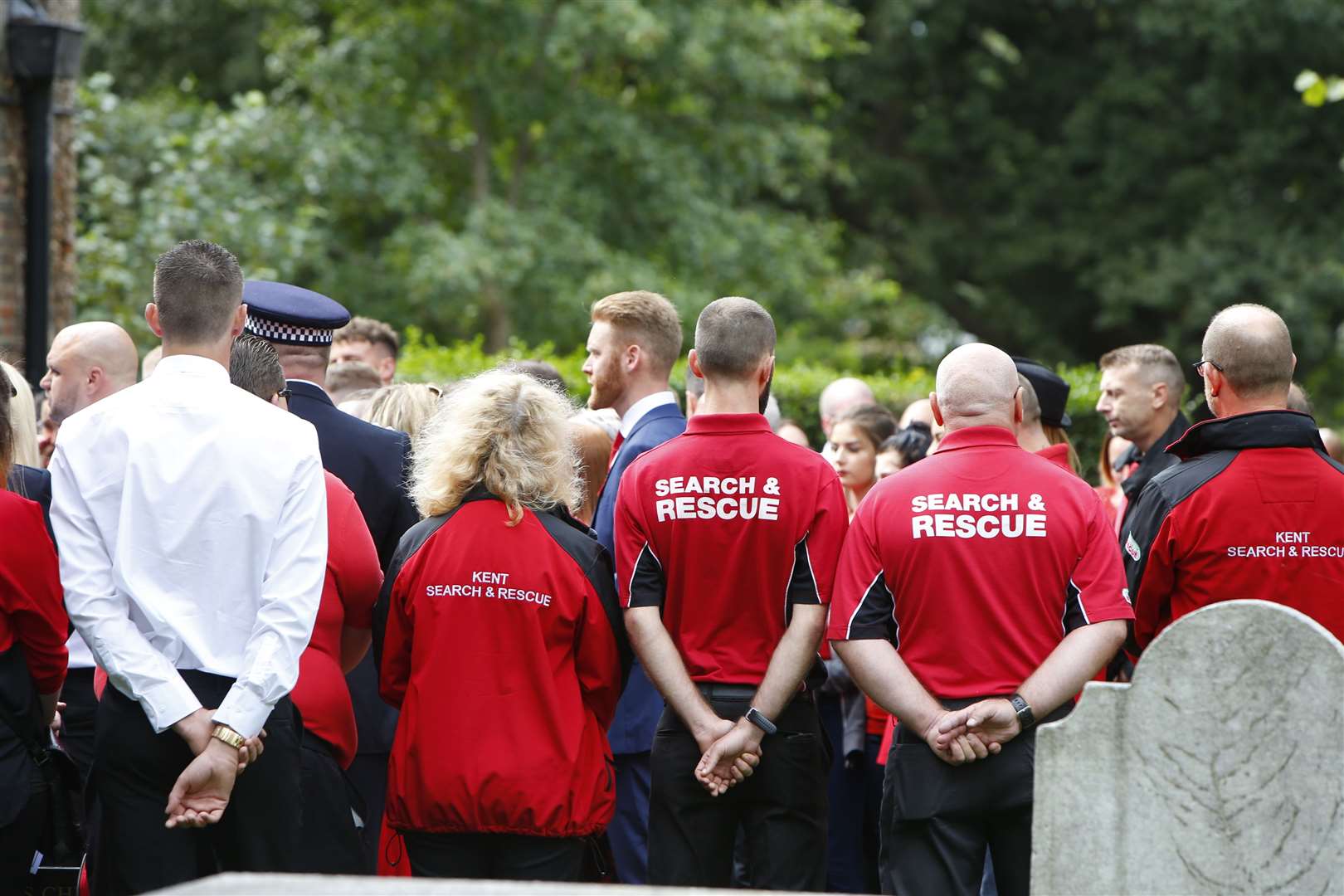 Search and Rescue teams attended Lucas Dobson's funeral to pay their respects Picture: Andy Jones