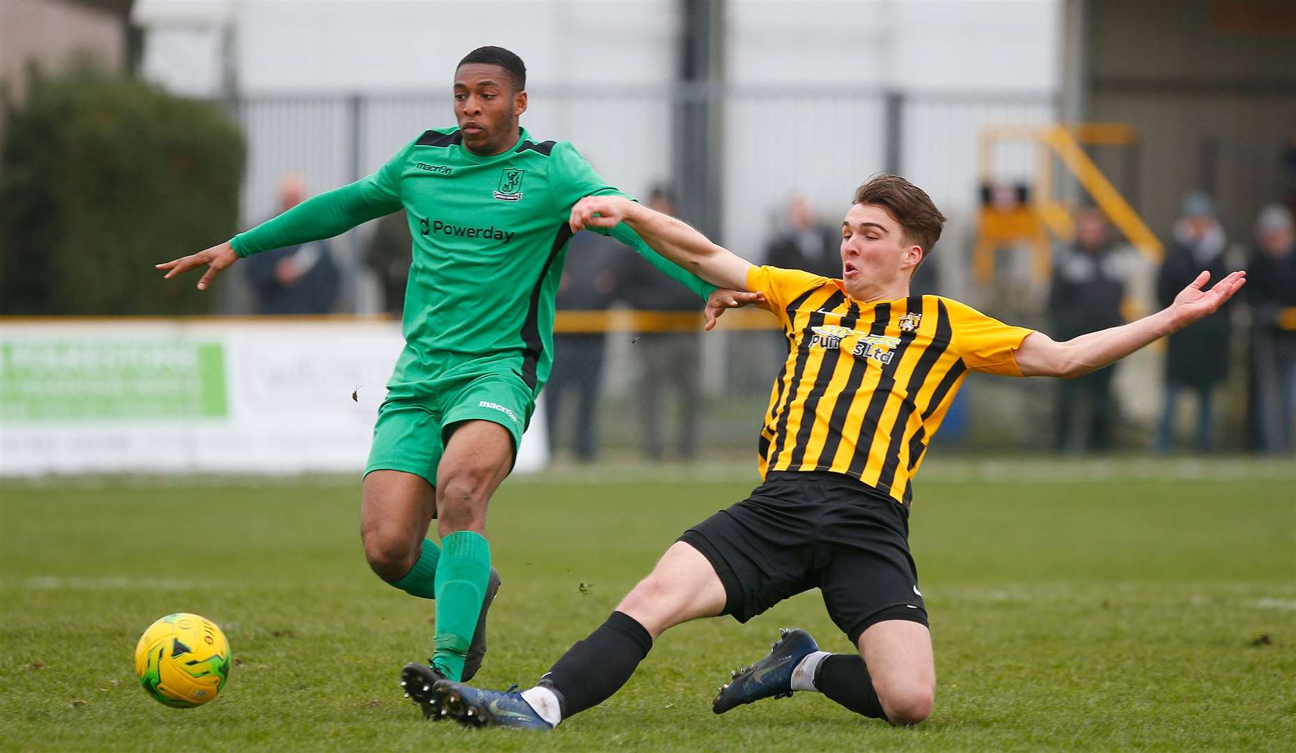 Roman Campbell in the match against Enfield on Saturday. Picture: Andy Jones