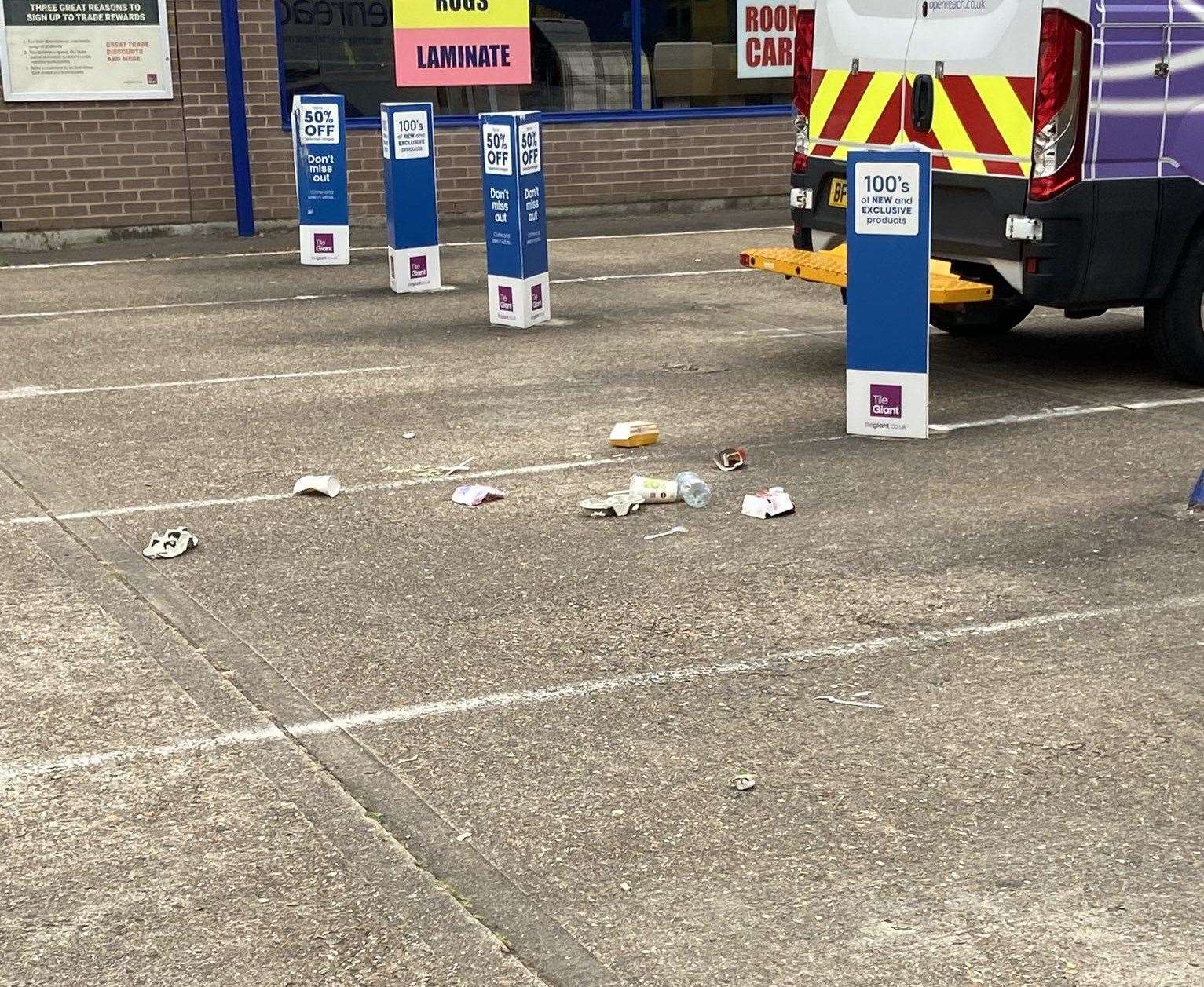Litter has already returned to Maidstone's streets. Picture: @Jodes_ox