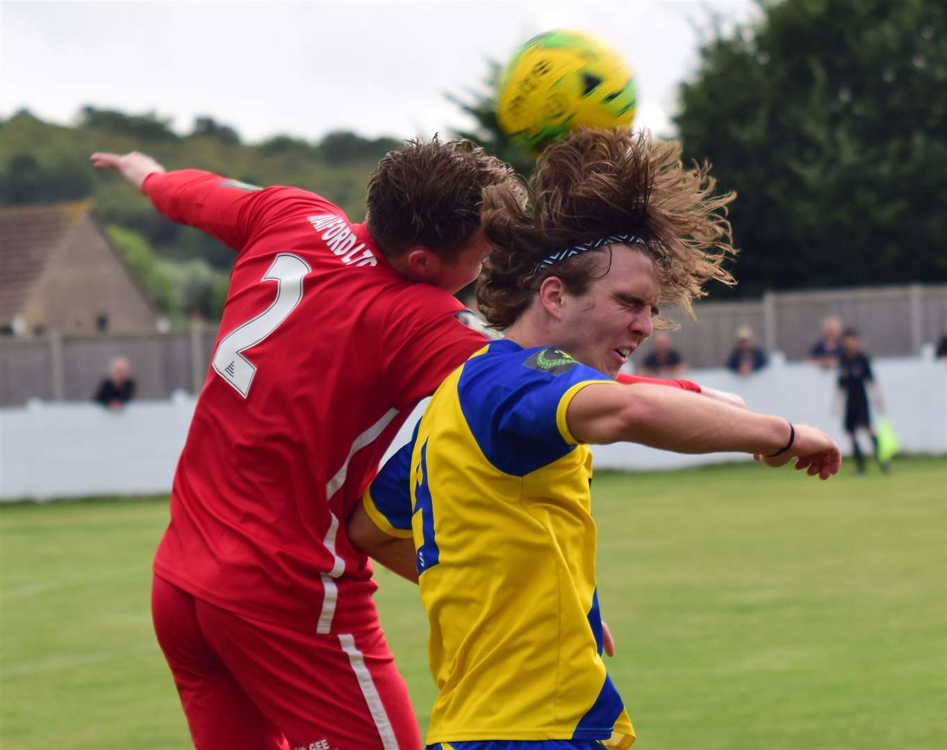 Roman Campbell in the thick of the action at Whitstable Picture: Ken Medwyn (15521023)