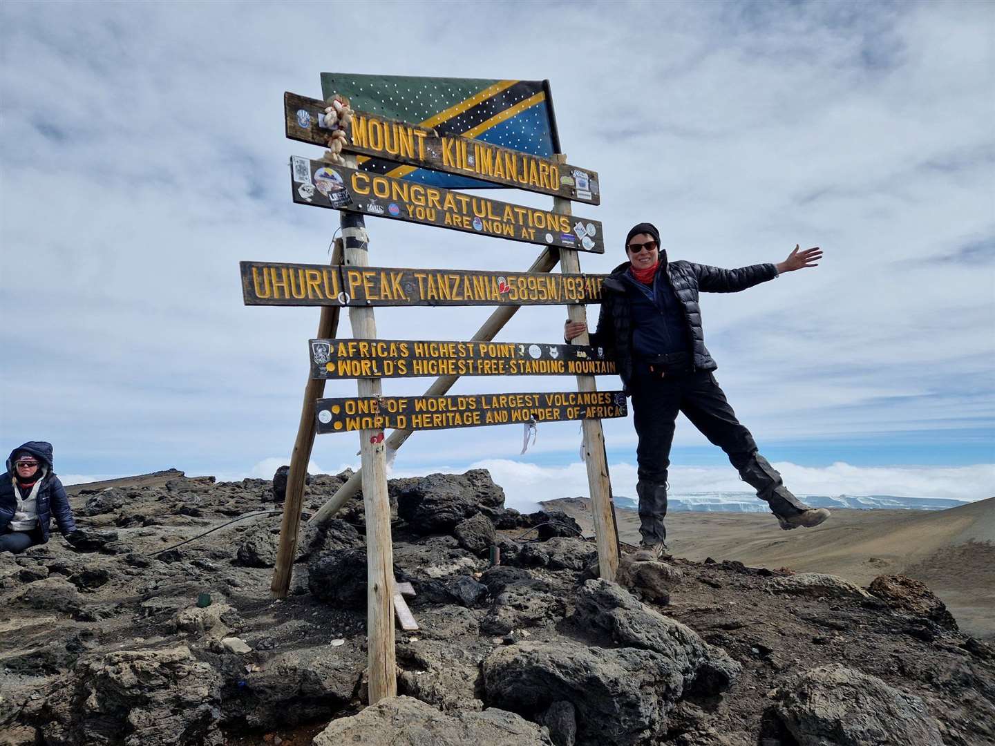 Tracey Crouch, the MP for Chatham and Aylesford, reached the summit of Mount Kilimanjaro. Picture: Tracey Crouch
