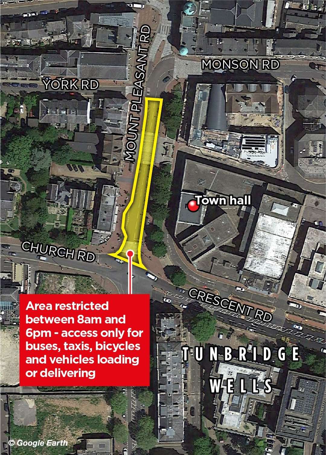 A map of the restricted area