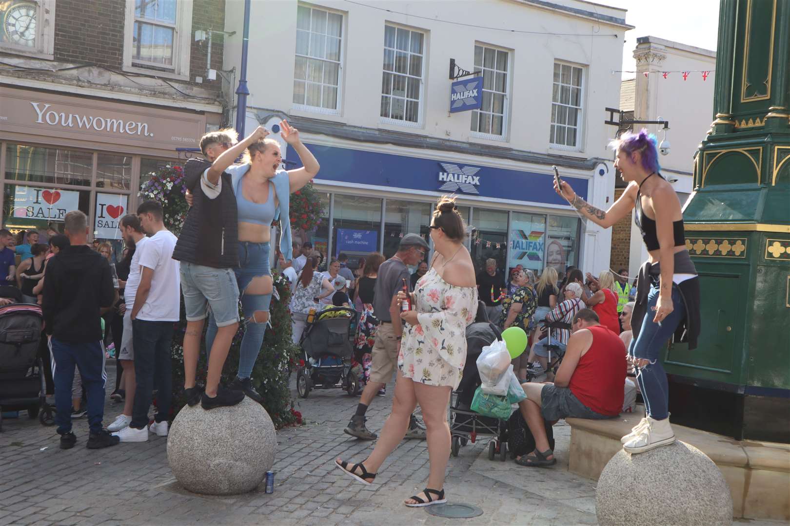 Revellers soaking up the Sheppey carnival atmosphere in Sheerness on Saturday