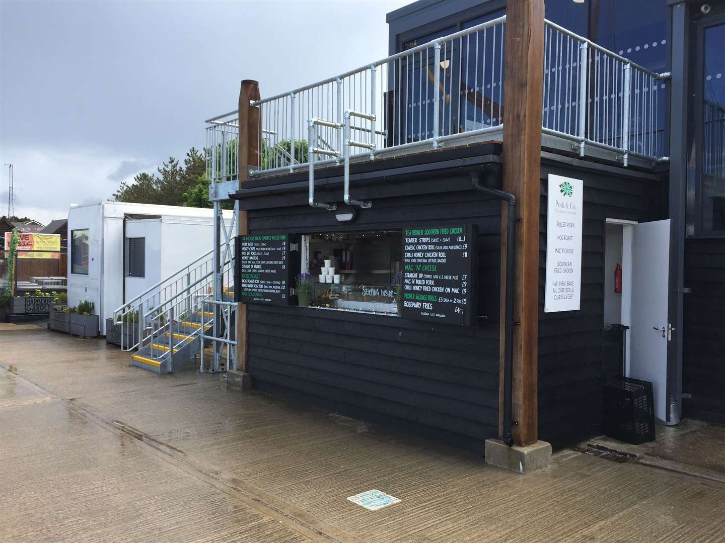 Pork & Co at the South Quay Shed in Whitstable harbour