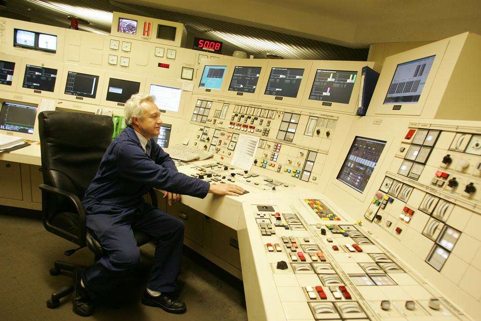 The control room at Littlebrook power station
