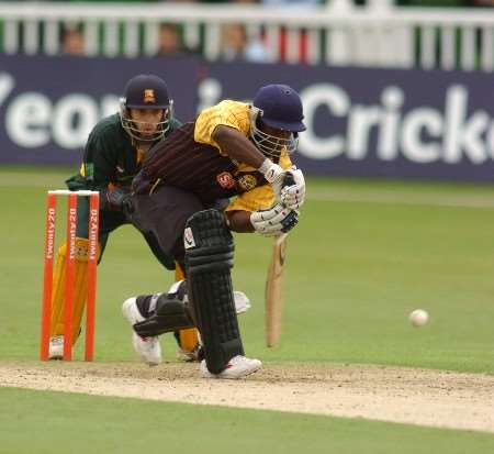 Michael Carberry took an unbeaten 59 from 40 balls. Photo by BARRY GOODWIN