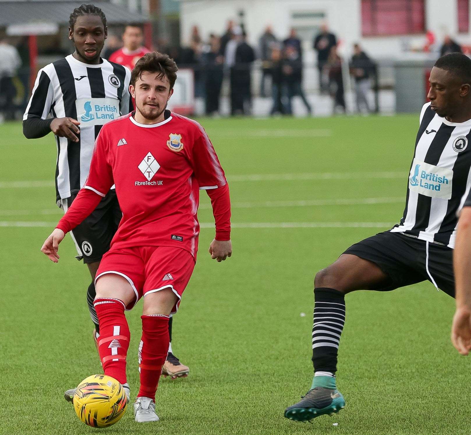 Midfielder Liam Gillies during their 4-0 home defeat to Fisher on Saturday. Picture: Les Biggs