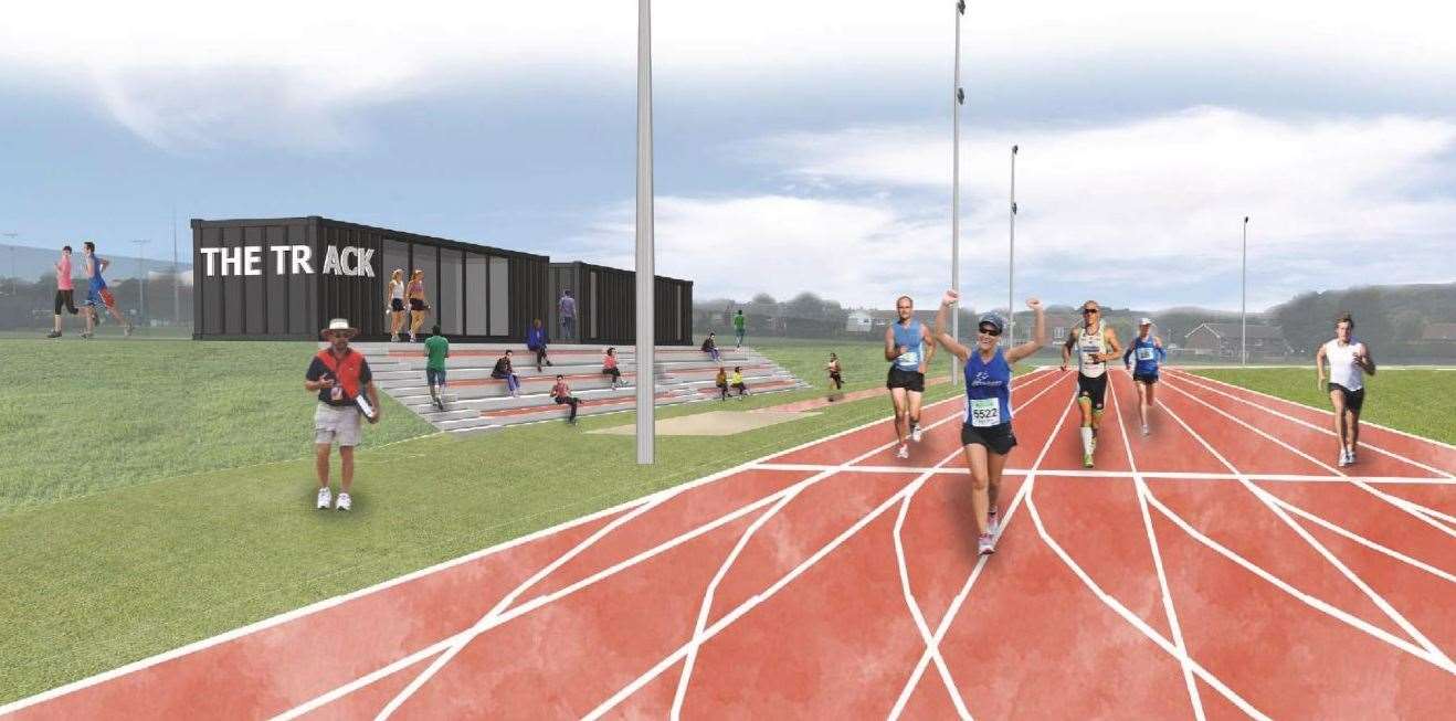 How the Three Hills running track could look. Picture: Guy Hollaway