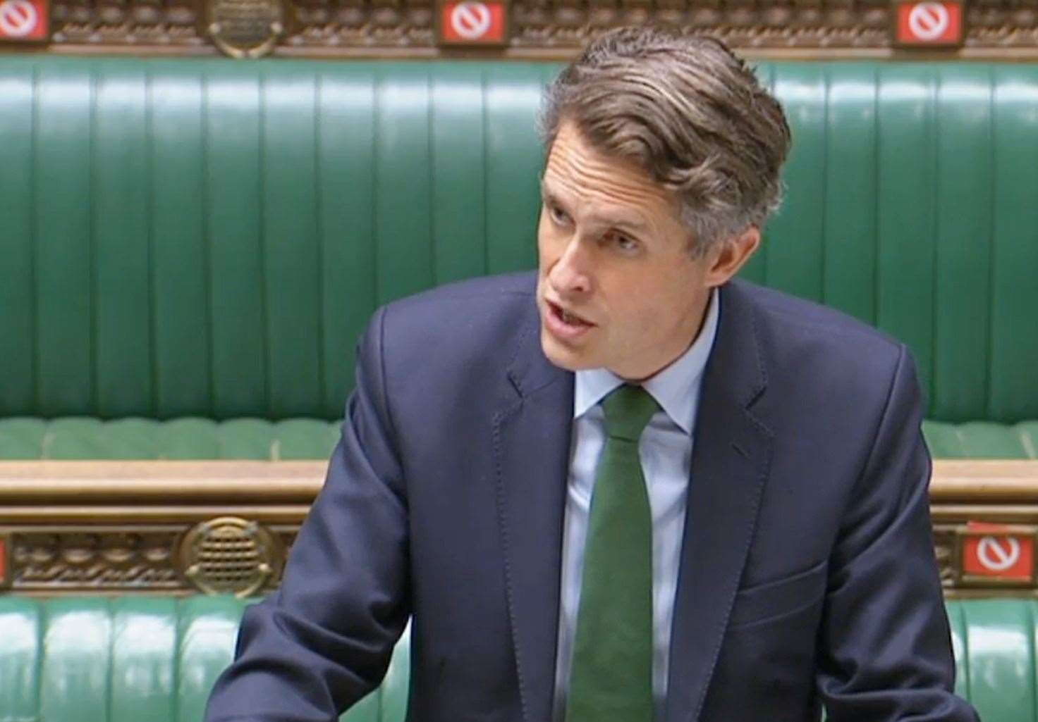 Education Secretary Gavin Williamson speaking to MPs in the House of Commons (House of Commons/PA)