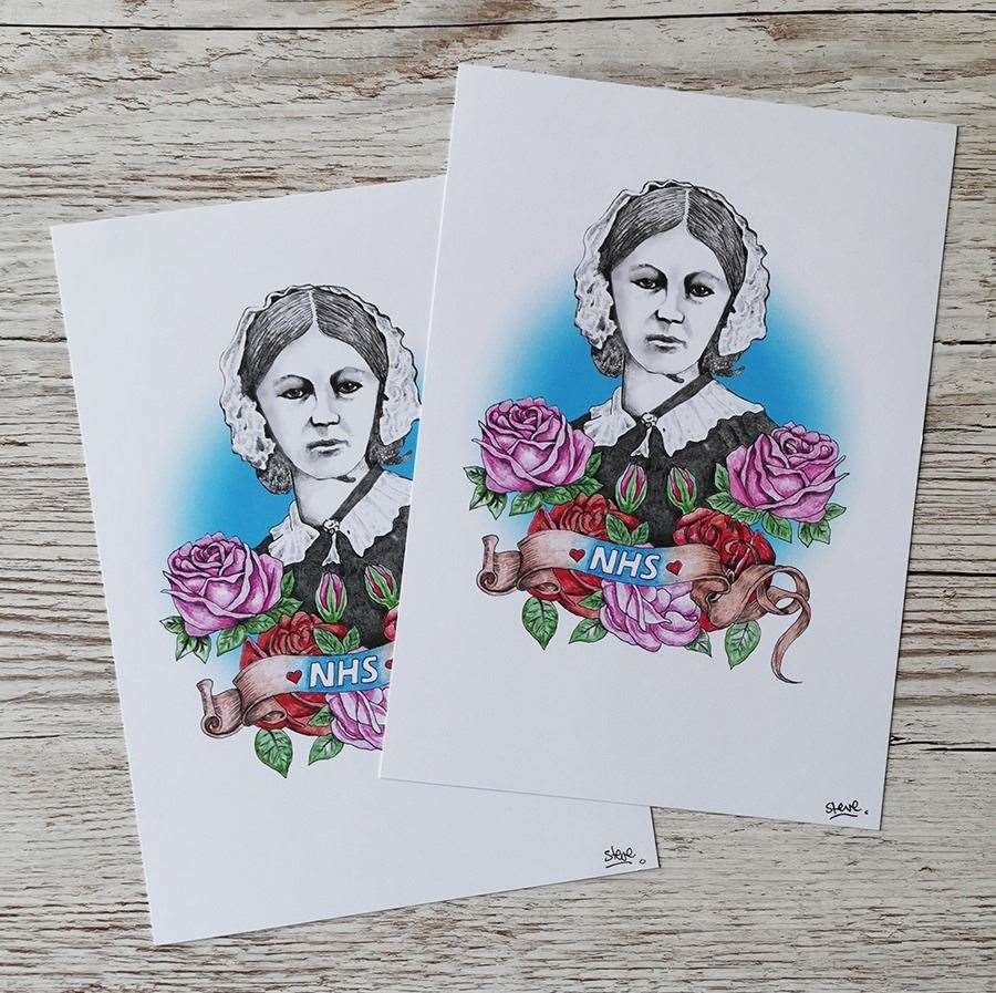The A5 design featuring nurse Florence Nightingale costs £4.99