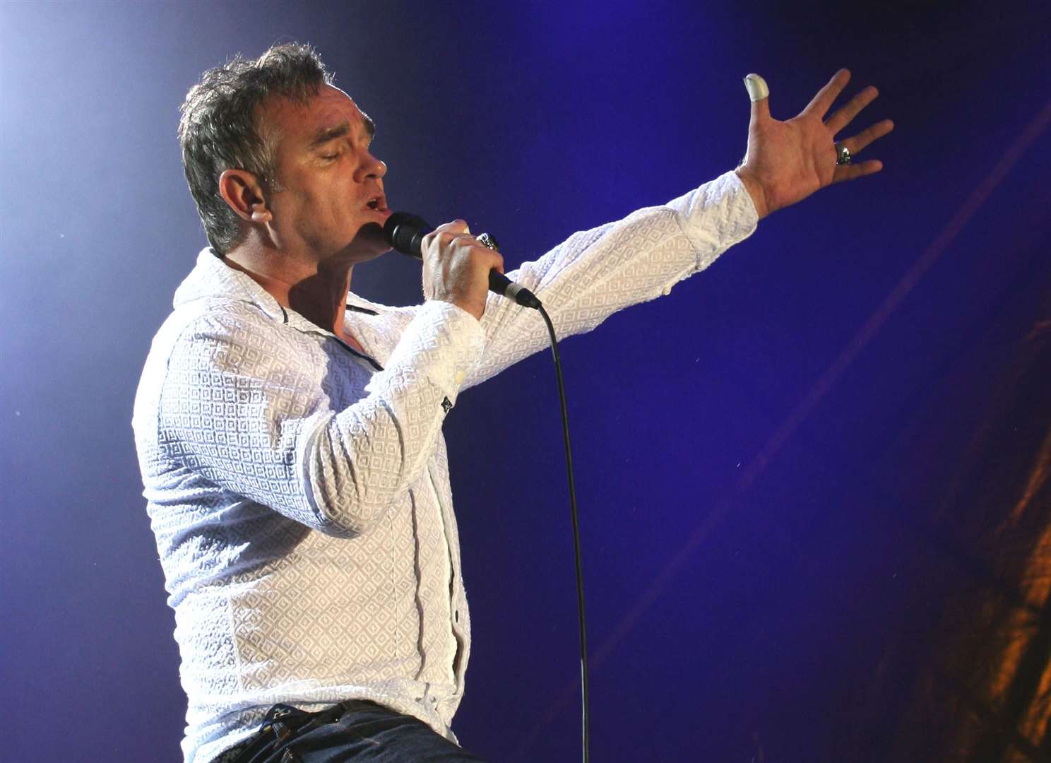 The (real) Morrissey during his headline slot at the 2011 Hop Farm Festival in Paddock Wood. Picture: Linda Cox
