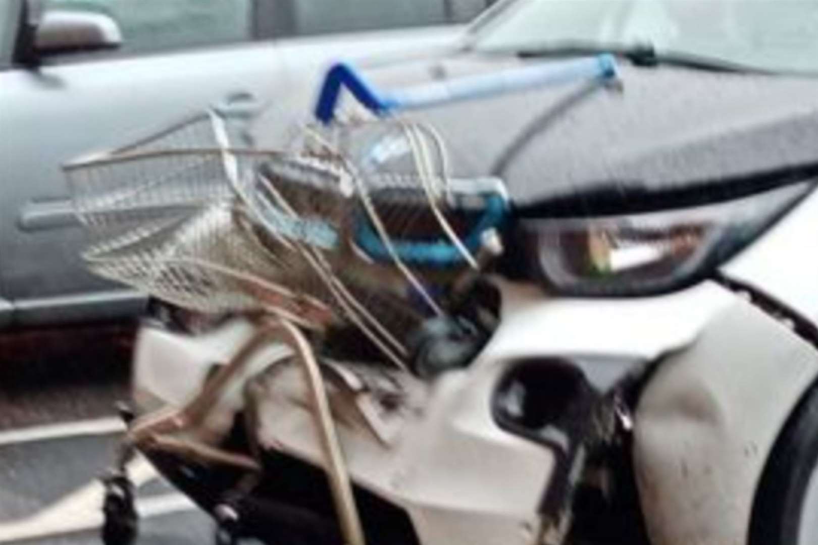 The all-electric BMW i3 suffered heavy damage