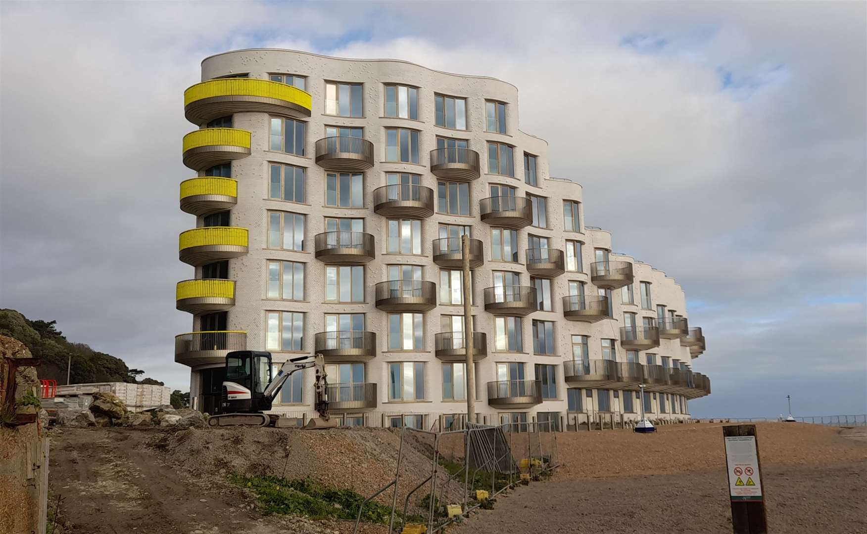 Townhouses at Shoreline Crescent on Folkestone beach start at £1.85 million and flats at £430,000