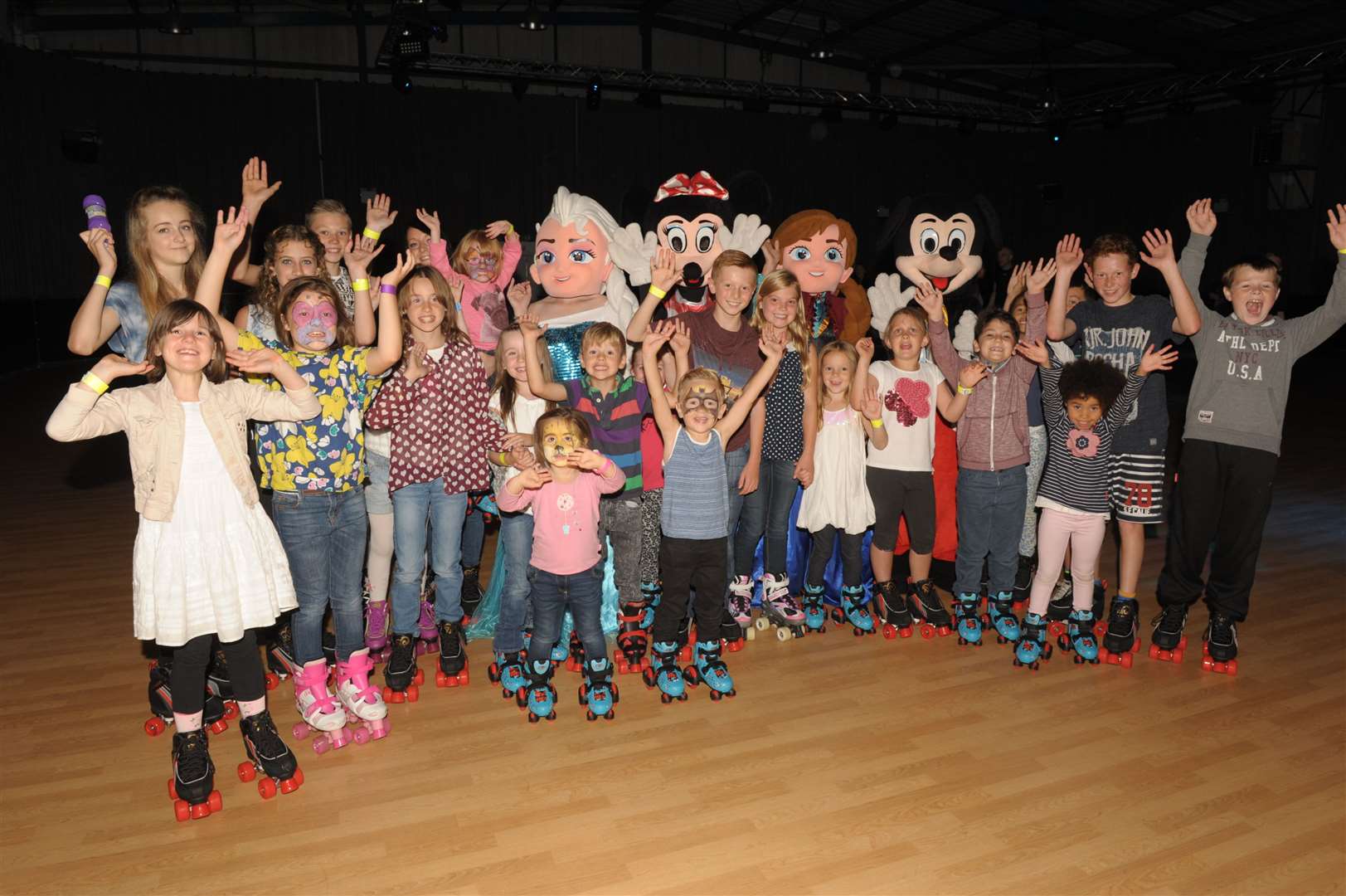 Children and Princesses enjoying the opening party for Roller Biz in 2014. Picture: Steve Crispe