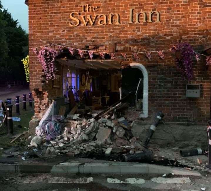 The scene at The Swan. Picture: The Swan Facebook page